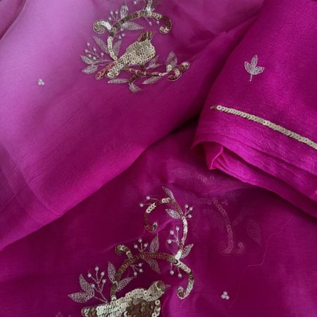 Lavender ombre Saree