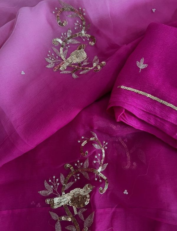 Lavender ombre Saree