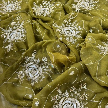 Mehndi Green Saree